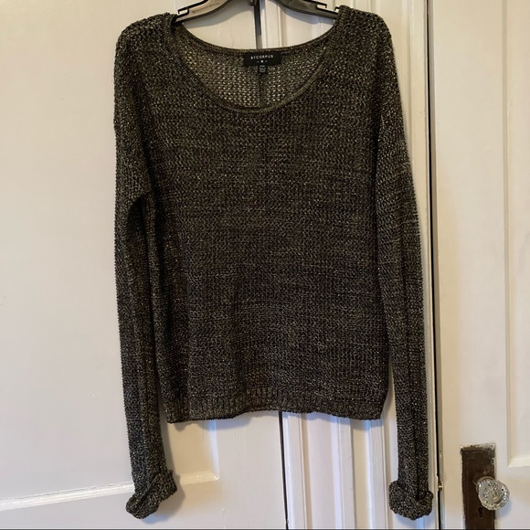 Urban Outfitters Black and Gold Loose-knit Sweater - Picture 2 of 4
